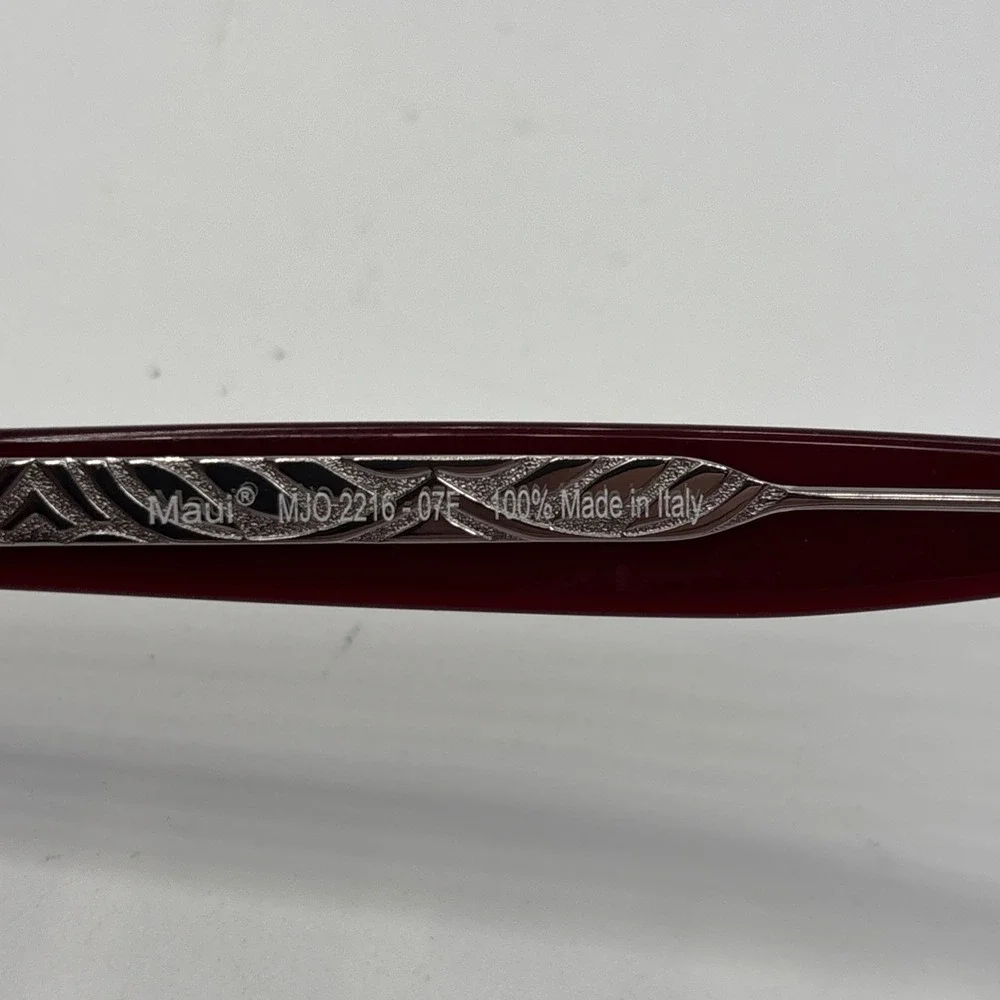 Maui Jim Rectangular Eyeglasses MJO2216 07F Burgundy/Clear 49-22-145 Frame #250